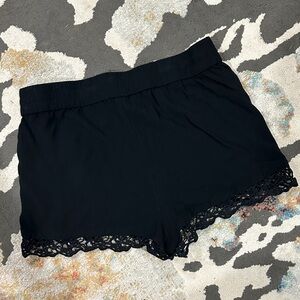 Express Black Lace Trimmed Shorts